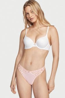 Victoria's Secret Purest Pink Stripe Thong Knickers (Q32002) | kr260