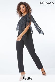 next petite black jumpsuit