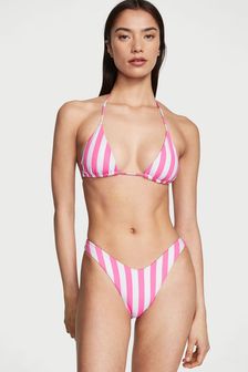 Victoria's Secret Pink Cabana Stripe Triangle Swim Bikini Top (Q32409) | kr312