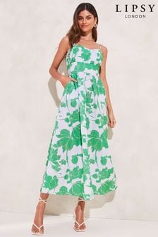 Lipsy Green Print Puff Sleeve Mini Tea Dress (Q33754) | INR 6,102