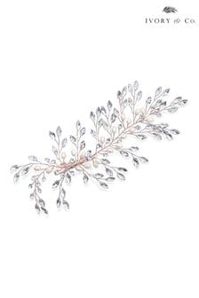 Rosé-goldfarben - Ivory & Co Serenade Haarclip mit Perlen und glitzernden Kristallen (Q33886) | 70 €
