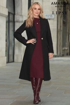 Lipsy Black Single Button Long Tailored Coat (Q34011) | €113
