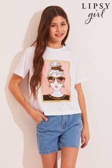 Lipsy White Graphic T-Shirt (Q34200) | 7,280 Ft - 10,410 Ft