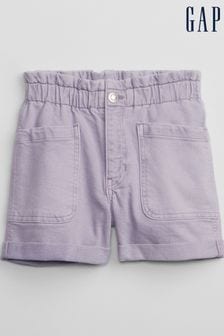 Gap Purple High Rise Paperbag Mom Denim Shorts (Q34591) | €13.50