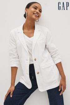 Gap White Linen Cotton Blazer (Q34628) | €44