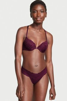 Victoria's Secret Burgundy Purple Thong Lace Knickers (Q34780) | €10.50