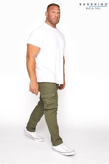 Зеленый - Стретчевые брюки-карго Badrhino Big & Tall (Q34851) | €51