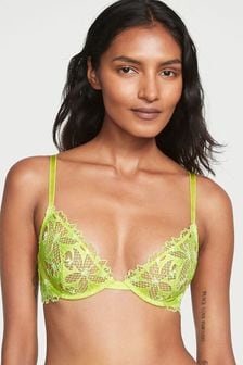 Victoria's Secret Limelight Green Floral Embroidered Demi Bra (Q34969) | €77