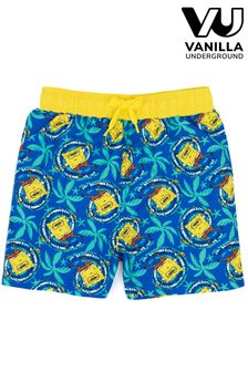 Синие квадратные брюки SpongeBob - Пляжные шорты Vanilla Underground Licencing - Мальчики (Q35061) | €8