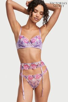 Victoria's Secret Jasmine Purple Embroidered Suspenders (Q35135) | kr584