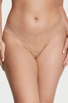 Victoria's Secret Sweet Praline Nude Thong Lace Knickers (Q35141) | €14