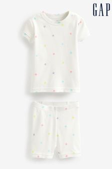 Piżama z szortami Gap w gwiazdki ze 100% bawełny organicznej - Dzieci (Q35352) | 90 zł