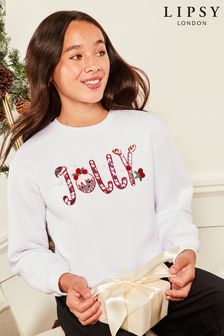 Lipsy White Christmas Sweatshirt (Q35530) | 11,450 Ft - 14,570 Ft