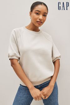 Gap Beige Short Sleeve Crew Neck Sweatshirt (Q35547) | 38 €