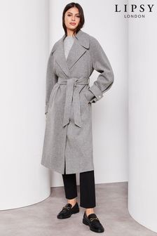 Lipsy Grey Petite Belted Smart Wrap Trench Coat (Q35600) | 146 €