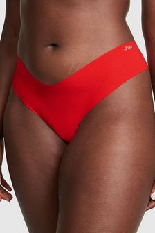 Victoria's Secret PINK Pin Up Red No-Show Thong Knickers (Q35641) | €11