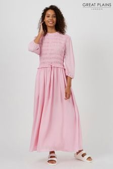 Great Plains Pink Bali Viscose Midi Dress (Q35707) | €44