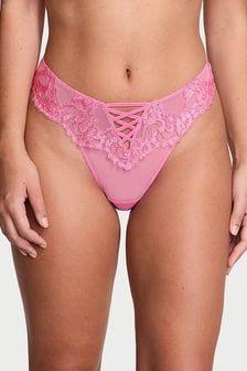 Rose chatouillé Boho à fleurs - Culotte Victoria’s Secret brodée (Q35939) | €23