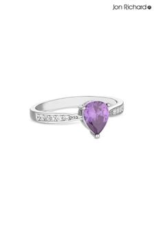 Jon Richard Silver & Purple Cubic Zirconia Ring (Q36003) | ₪ 126
