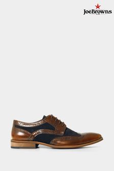 Joe Browns Brown Dapper High Shine Leather And Suede Brogue Shoes (Q36367) | 111 €