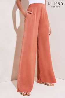 Lipsy Rust Satin Wide Leg Tailored Trousers (Q36599) | INR 3,368