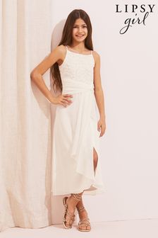 Lipsy White Lace Maxi Occasion Dress - Teen (Q36694) | INR 4,079 - INR 4,741
