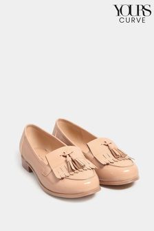 Yours Curve Nude Wide FIt Wide Fit Patent Tassel Loafer (Q36775) | €20.50