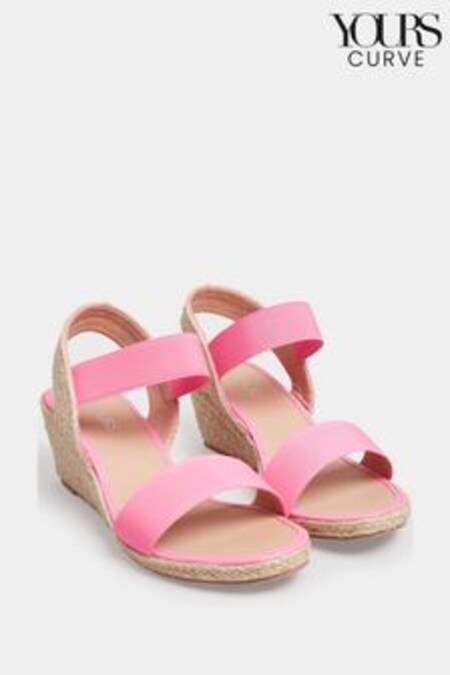 Yours Curve Pink Extra-Wide Fit Espadrille Wedge (Q36816) | 39 €