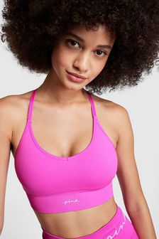 Victoria's Secret PINK Pink Berry Non Wired Lightly Lined Seamless Sports Bra (Q36891) | €37