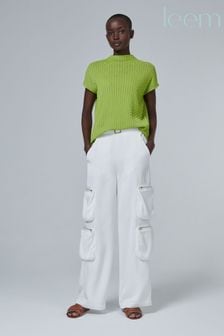 leem Green Bubble Stitched Knitted Top (Q37208) | €52