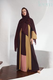 leem Printed Plisse Abaya