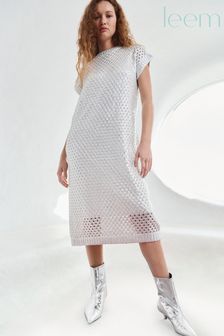 leem Grey Knitted Foil Midi Dress (Q37216) | 195 €