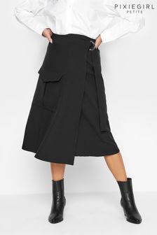 PixieGirl Petite Black Midi Utility Wrap Skirt (Q37499) | 44 €