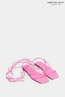Long Tall Sally Pink Strappy Flat Sandal (Q37560) | €21