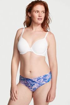 Victoria's Secret Lucky Lilac Soft Marble Blue Scalloped Thong Knickers (Q37686) | €10.50