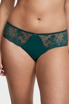 Victoria's Secret Black Ivy Green Lace Hipster Knickers (Q37861) | €22
