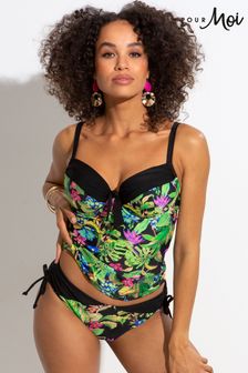 Pour Moi Black St Lucia Padded Underwired Tankini (Q38345) | kr820