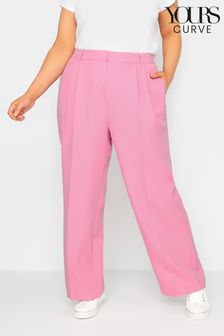 Yours Curve Pink Wide Leg Trouser (Q38557) | €17