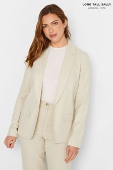 Long Tall Sally Neutral Linen Jacket With A Touch Of Linen (Q38559) | €28