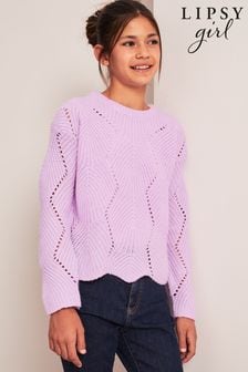 Violett - Lipsy Pullover mit Bogenstruktur (Q38575) | 20 € - 26 €