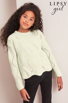 Lipsy Green Scallop Stitch Jumper (Q38576) | €14.50 - €19