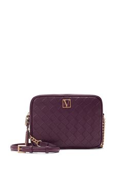 Victoria's Secret Black Violet Woven Crossbody Bag (Q38853) | €27