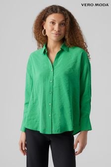 Ярко-зеленый - Мягкая рубашка свободного кроя из лиоцелла Tencel™ Vero Moda (Q39170) | €19
