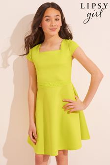 Lipsy Green Cap Sleeve Lace Trim Scuba Dress (Q39260) | INR 3,087 - INR 3,969