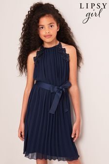 Marineblau - Lipsy Plissiertes Chiffon-Kleid für besondere Anlässe (Q39266) | 73 € - 86 €