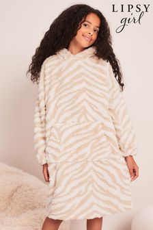 Lipsy Cream Cosy Fleece Hooded Blanket (Q39269) | €12 - €17