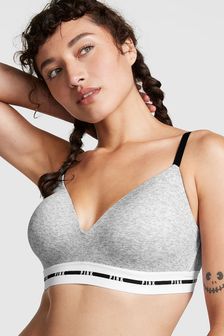 Victoria's Secret PINK Heather Grey Non Wired Lightly Lined Smooth T-Shirt Bra (Q39486) | €15.50