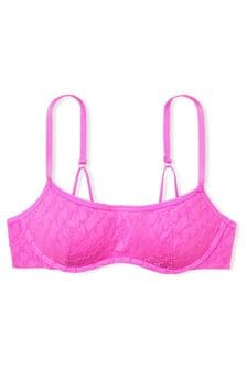Victoria's Secret PINK Pink Berry Push Up Flocked Mesh Push Up Bralette (Q39487) | €17