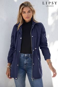 Lipsy Navy Blue Shower Resistant Rain Coat (Q40113) | OMR31