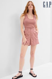 Gap Pink High Rise Pull On Cargo Shorts (Q40278) | €15